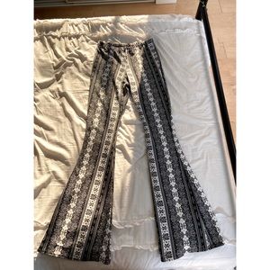 Ornate Print Flare Pants
